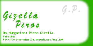 gizella piros business card